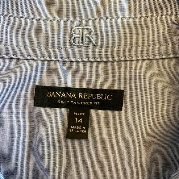 BANANA REPUBLIC Riley Tailored Fit Shirt Sleeveless Size14P - Picture 7 of 9